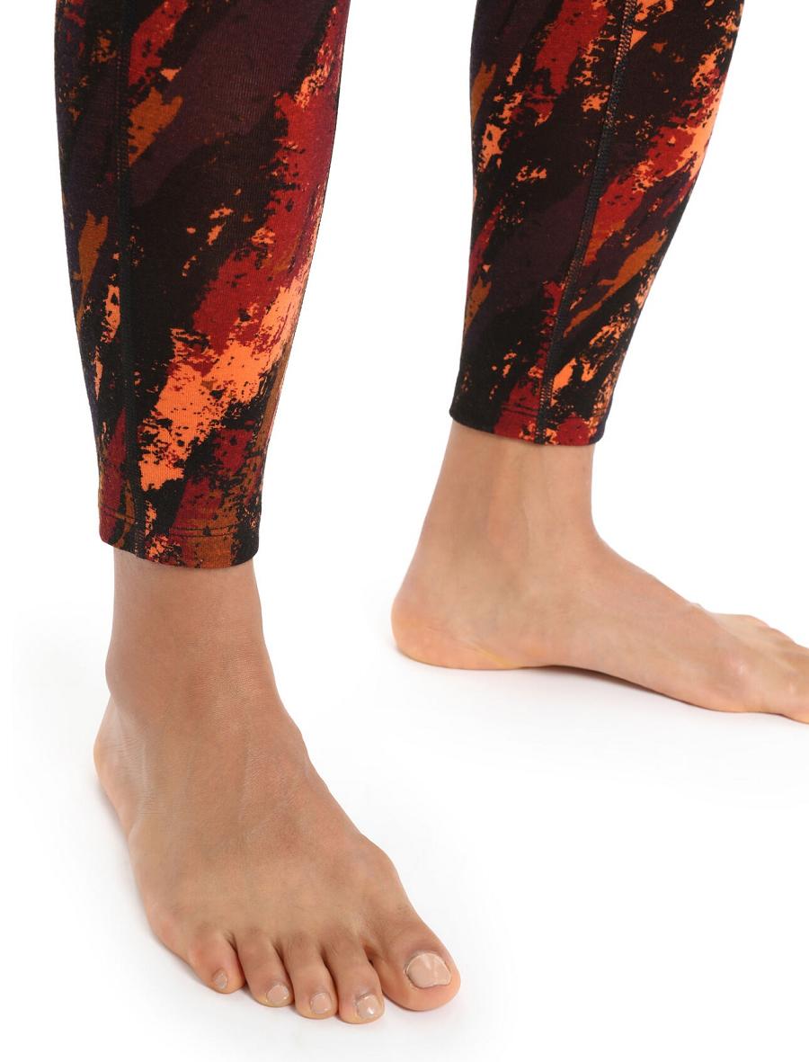 Women's Icebreaker Merino Fastray High Rise Sedimentary Running Tights Cherry / Flash | CA 1439UZGT